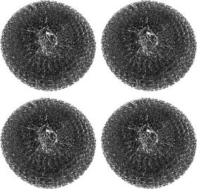 Hta230608hh000555 Harfington 4pcs Stainless Steel Scrubber Pad Barbecue Grill Cleaning Black