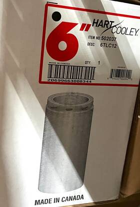 6tlc12 Hart & Cooley 502037 New And 12 Inch Long X 6 Dia. Pipe Ss Chimney Stove Flue