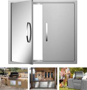 Hasopy 445026310352 Outdoor Kitchen Doors 26w X 24h Inch 304 Stainless Steel Bbq Access Door For B