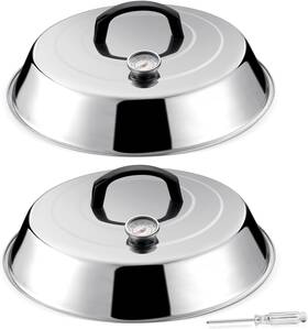 Hasteel 445018678651 12inch Melting Dome For Griddle Stainless Steel Basting Cover With Ther