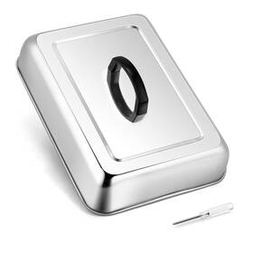 Gk-4qhs-r7yj Hasteel Rectangular Basting Cover Stainless Steel Cheese Melting Dome Steami