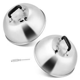Hsl003 Hasteel 12in Cheese Melting Dome Heavy Duty Basting Cover With Adjustable Vent Stainless