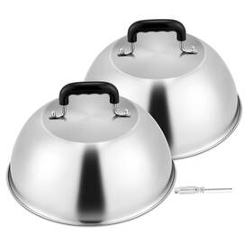 Hsl004 Hasteel Best Melting Dome Set Of 2 Stainless Steel Large 12in Basting Steaming