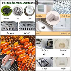 Hatoku 704755292771 8 Pack Grill Griddle Cleaning Bricks - Pumice Stones For Bbq