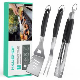 24151 Haushof Heavy Duty Stainless Steel Spatula Fork Tong Large Bbq Grill Accessories