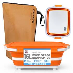 Havpt250102bb Havenity Bbq Prep Tub With Blanket 16l Multifunctional Camping Cutting Board