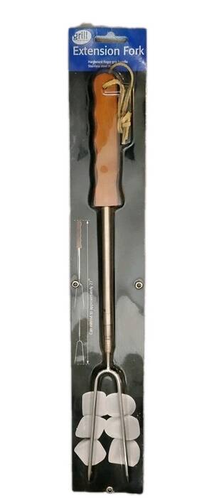 0117 Hd Designs 679077109659 Grilling Hardwood Handle Retractable Extension Fork New For Sftmores Etc