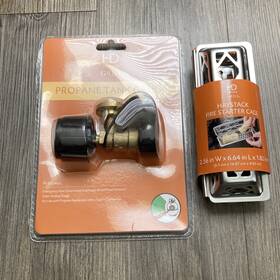 Hd Designs Grill 041226791495 Propane Tank Gauge Bbq With Auto Shutoff Leak Detector And Fire Starter Cage