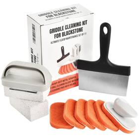 Heliar 754418833841 Griddle Cleaning Kit For Blackstone- Heavy-duty Metal Scraper 2 Grill Cleani