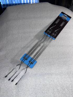 608962 Hersheys Extendable Bbq Forks 2-pack Steel Head Plastic Handle 21.8-30.6 In