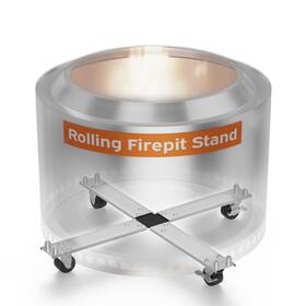 Hs-scast-2024 Hickory Summit Rolling Solo Stove Bonfire Stand 21 Inch Fire Pit On Wheels Solostove R