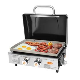 Hsg2202h Hisencn Portable Flat Top Grill Propane Gas For Outdoor Camping Tabletop Kit