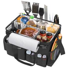 Cahd00501 Hodrant Large Grill Utensil Caddy With Paper Towel Holder Outdoor Picnic Bag Organiz