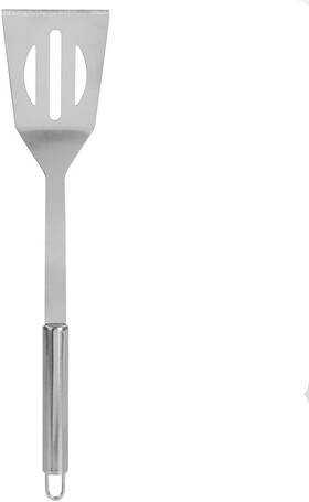 Kt37662 Home Basics Stainless Steel Heavy Duty Grilling Spatula Accessory With Long Handle Silver