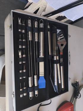 Home-complete 192664847951 16-piece Stainless Steel Bbq Grill Tool Set With Aluminum Case