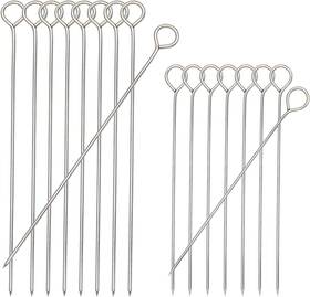Honshen 313096489469 30pcs Barbecue Skewers Stainless Steel Turkey Lacers Metal For Bbq Gril