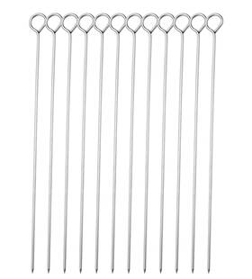 4335988459 Honshen 10 Inch Metal Barbecue Skewers Stainless Steel Bbq Shish Ke