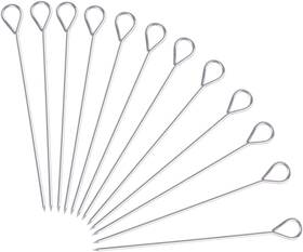 Honshen 711796625413 Turkey Lacers For Trussing 6 Inches Stainless Steel Metal Skewers Set Of