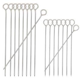 Honshen 711796625963 30pcs Barbecue Skewers Stainless Steel Turkey Lacers Metal For Bbq Gr