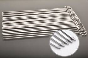 Honshen12 Honshen 798610407295 24 Pack Square Barbecue Skewers Metal Bbq Sticks Inch Stainless Steel