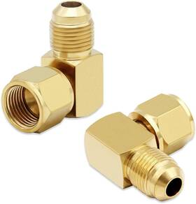 Hooshing 445010036053 90 Elbow Flare Fitting For Olympian Low Pressure Gas Fired Heaters 3/8 Inch Female