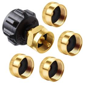 Qcc1 Hooshing 788125187942 Propane Refill Adapter With 4 Pack Solid Brass 1 Lb Bottl