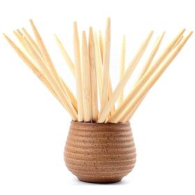 Hopelf 778957870594 7 Inch Semi Point Bamboo Skewers - 5mm Thick Natural Sticks For Bbq Caram
