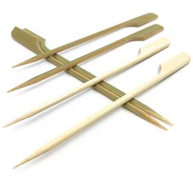 Hopelf 778957870624 4.7 Inch Bamboo Paddle Picks Skewers For Cocktail Appetizers Fruit Kabobs San