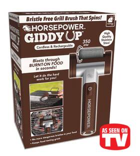 Hi329936 Horsepower Giddy Up Rechargeable Grill Brush