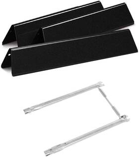 69785 Htanch 18 Grill Burner Tubes 7635 Flavorizer Bars For Weber Spirit I And Ii 200 Series