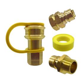 Htmovaet 762203575517 Upgraded 3/4 Inch Female And Male Solid Brass Natural Gas Quick Connect Plug Fitt