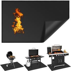 Huchiz 742939802880 Large 65 X 39 Inch Under Grill Mats For Outdoor Heavy Duty Fireproof D