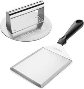 Yj0522-p2gs-m4 Hulisen Griddle Accessories For 2 Pack 6.2 Inch Round Press Grill Spatula