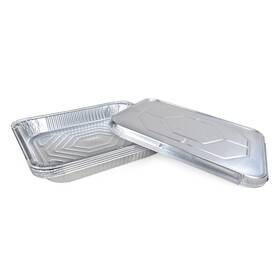Wp-5112-l-5 Idl Packaging Half-size Aluminum Steam Table Pans With Lids - Shallow 13 Inch X 11 1.5 Pa