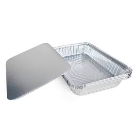Wp-5902-l-5 Idl Packaging 4 Lb. Oblong Aluminum Foil Pans With Lids - 13 Inch X 9 1.5 Pack Of 5 Dis