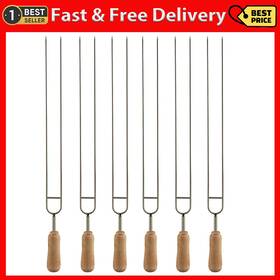 A239 Imeea 15.3-inch Double Pronged Skewers Bbq Barbecue Stainless Steel Shish Kabob