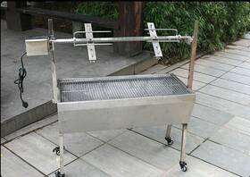 251118 Intbuying Open Box 46 Inch Spit Roaster 110v Outdoor Bbq Cooking Lamb Chicken Grill