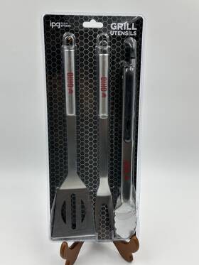 Ipg Team Sports 804134395632 Ohio State Grill Utensils Set Fork Spatula Tongs 3 Piece New Sealed Pack