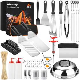 Irabey 745924072350 Griddle Accessories Kit 131 Pcs Grill Tools Set Stainless Steel Gril