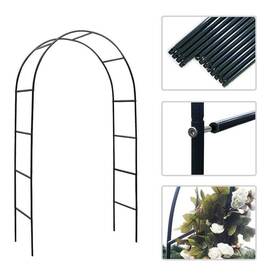 H2sa10ot097 Itopfox 94 Inch H X 55 W Black Metal Garden Arch Trellis Adjustable Arbor Fo