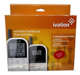 Probes-1 Ivation 840102136517 Wireless Barbecue Thermometer 2 Meat Temp 1 Bbq Open Box