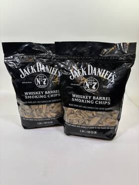 01749 Jack Daniels Wood Bbq Whiskey Barrel Smoking Chips 2.94l - Lot Of 2