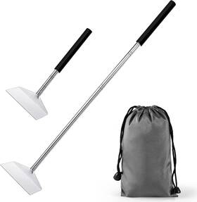 Jakeei 726084978058 26.8 Extendable Bbq Ash Tool Stainless Steel Charcoal Rake Remova