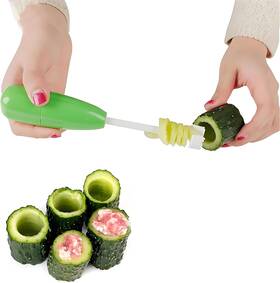 A-128 Jancan Veggie Corkscrew Hollow-out Drill 4 Sizes Replaceable Head Vegetable