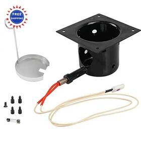 Jin Better Grill Parts 724268752951 Heavy Black Enamel Fire Pot Ignitor Kit Replacement Traeger Pit Boss Camp