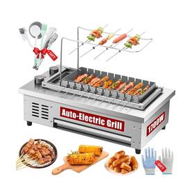 Jg-011-us Jivgdn 2025 Upgraded Bbq Kabob Skewers Grill Set-1700w Stainless Steel 360 Auto-r