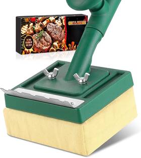 Jkoeier 313106161194 Grill Brush Bristle Free With Scraper 22 Inch Extra Long Steam For Outdo