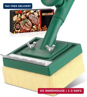 Jkoeier 784234790714 Grill Brush Bristle Free With Scraper 22 Inch Extra Long Steam For Outdo