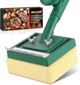 Gb-01 Jkoeier Grill Brush Bristle Free With Scraper 22 Inch Extra Long Steam For Outdo