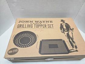 Jw-bbq104 John Wayne 2 Piece Grilling Topper Set Rectangle And Round